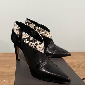 Leather and suede Booties